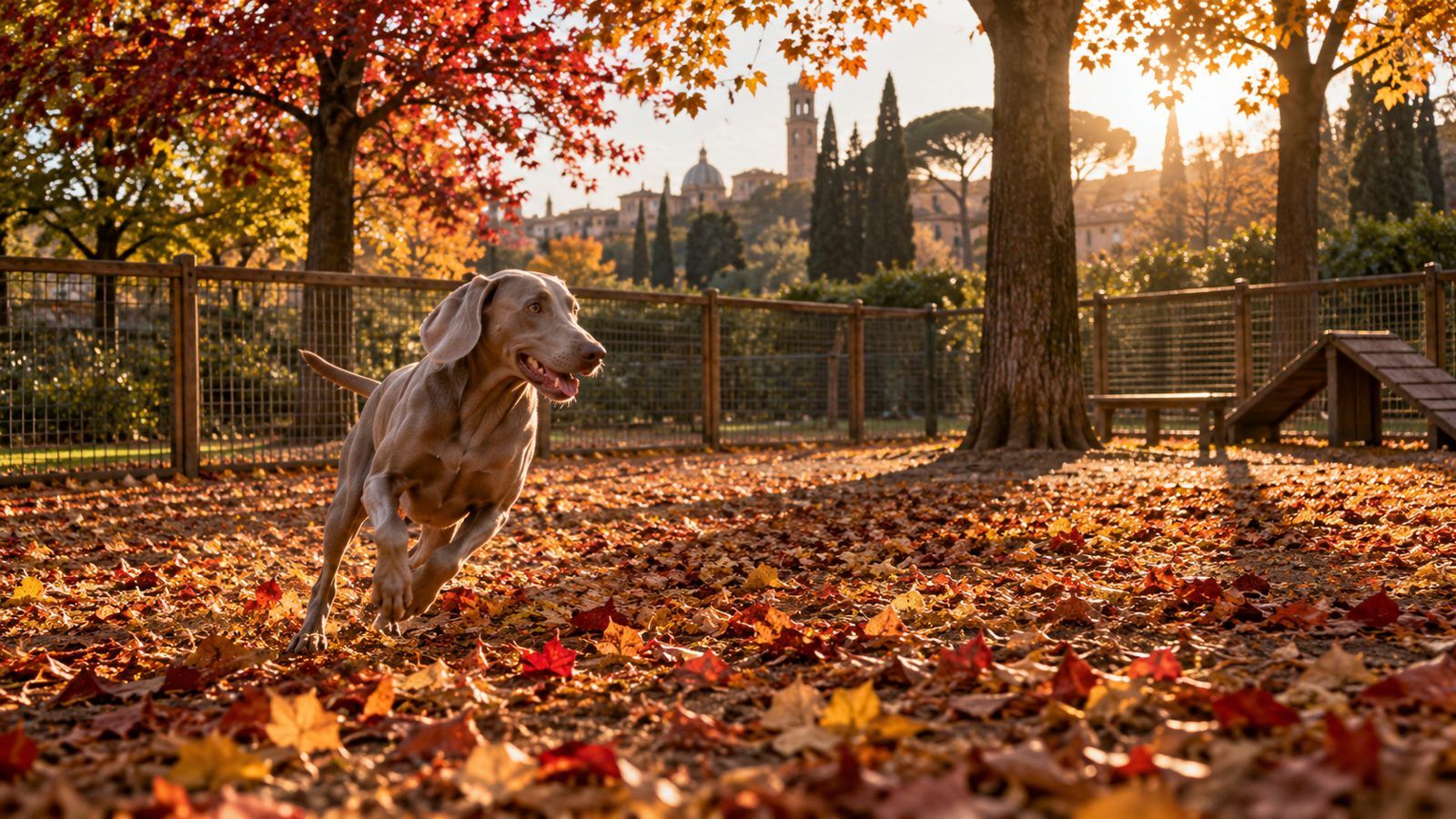 Area cani in autunno