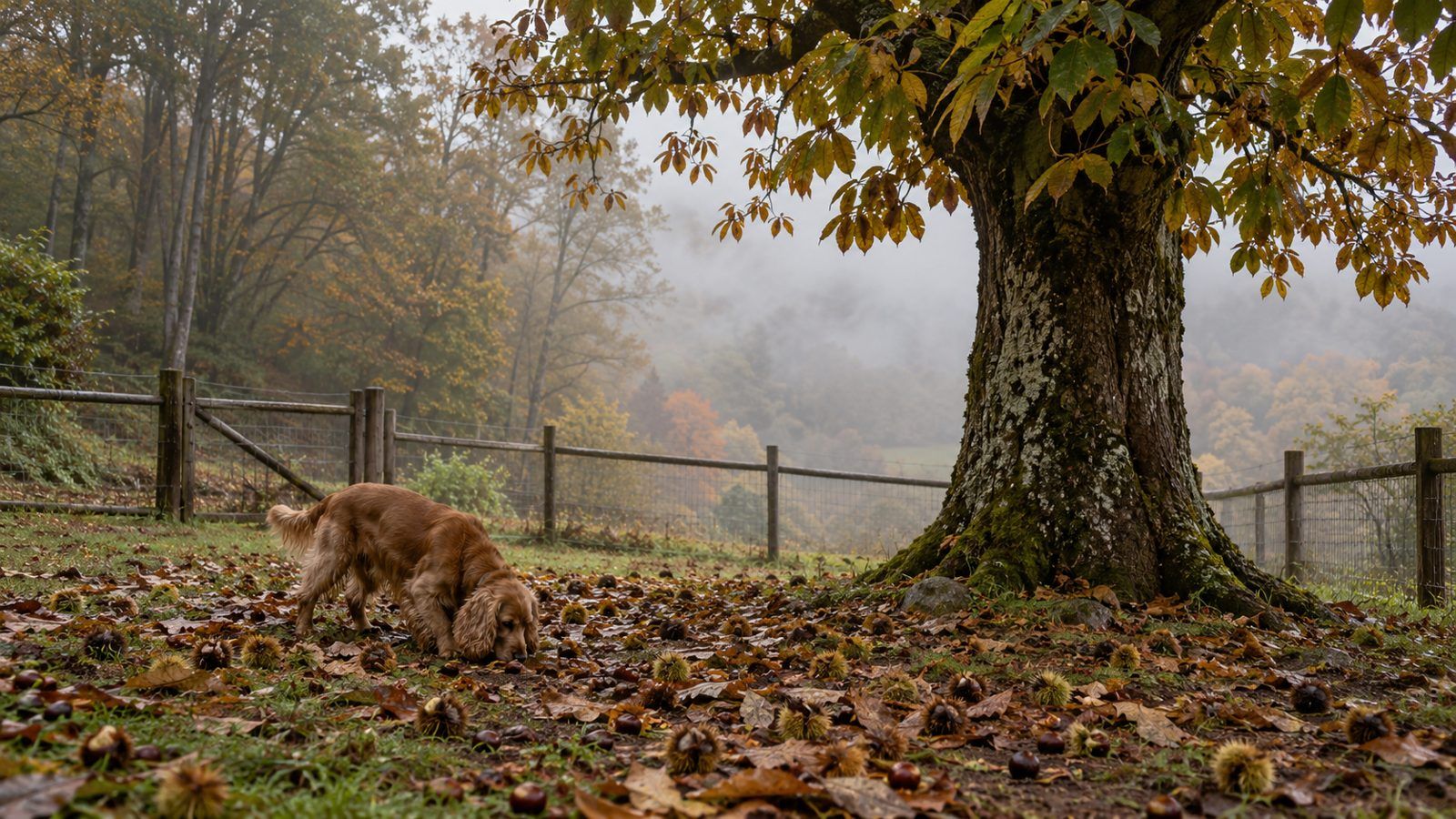 Area cani in autunno